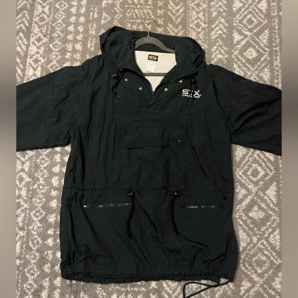 Vintage STX Lacrosse Jacket Black Mens SizeXL Anorak Coat zipped pockets - Picture 14 of 15